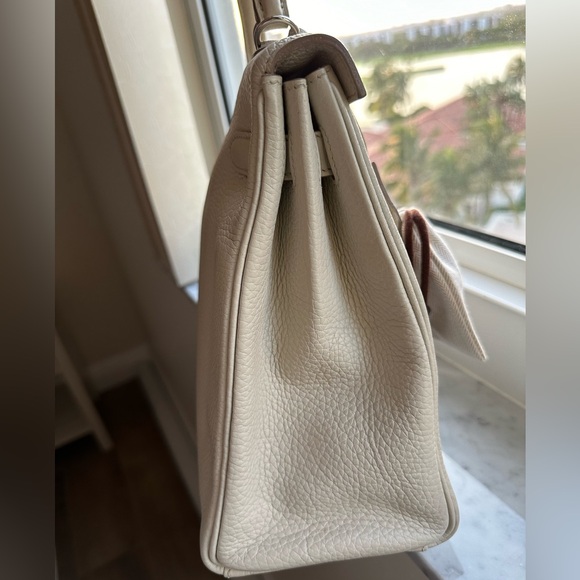 Hermes Kelly 32 cm Beton color ,Togo leather ,silver hardware - Picture 7 of 16